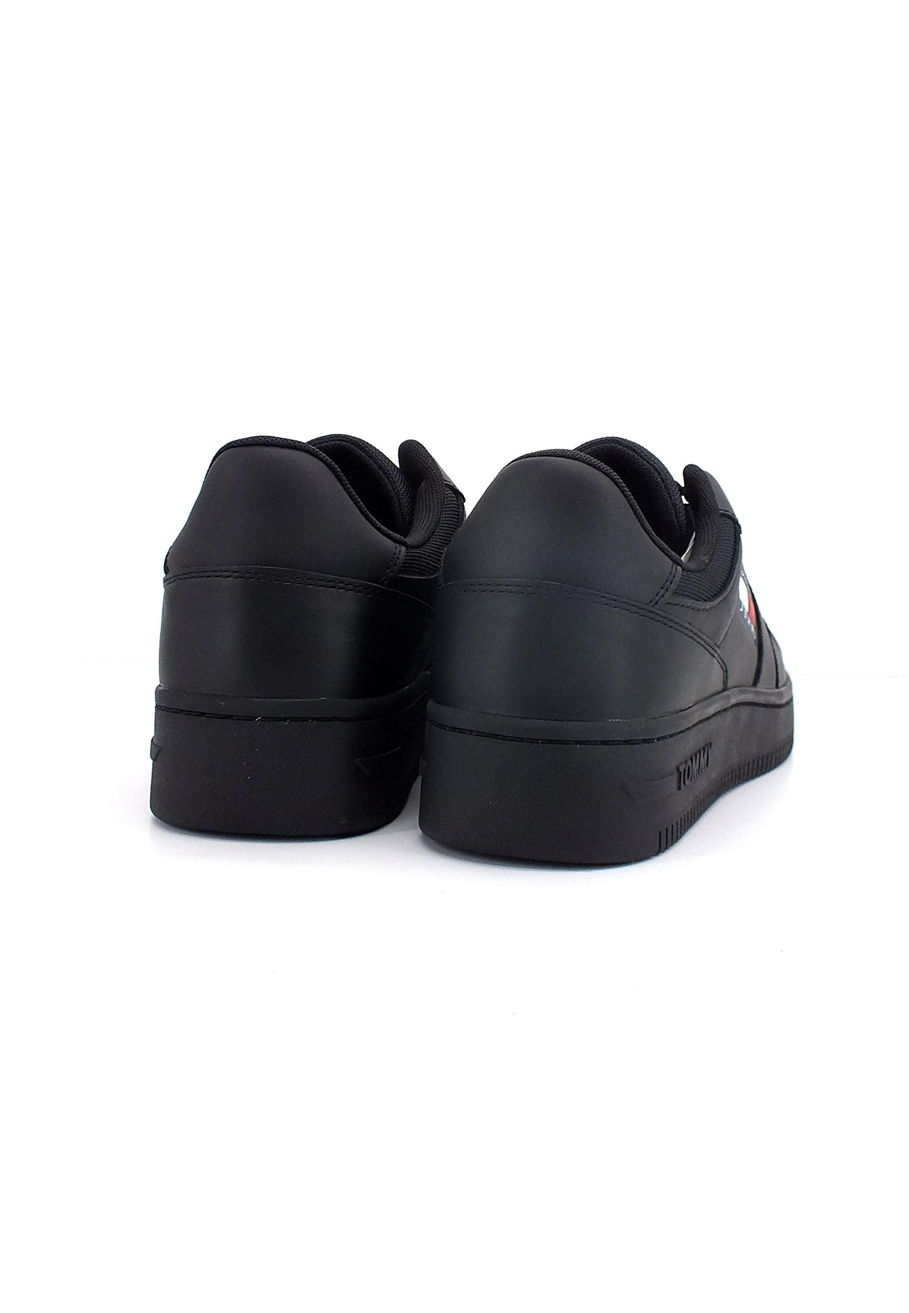 TOMMY HILFIGER Basket Sneaker Uomo Triple Black EM0EM00955 - Sandrini Calzature e Abbigliamento