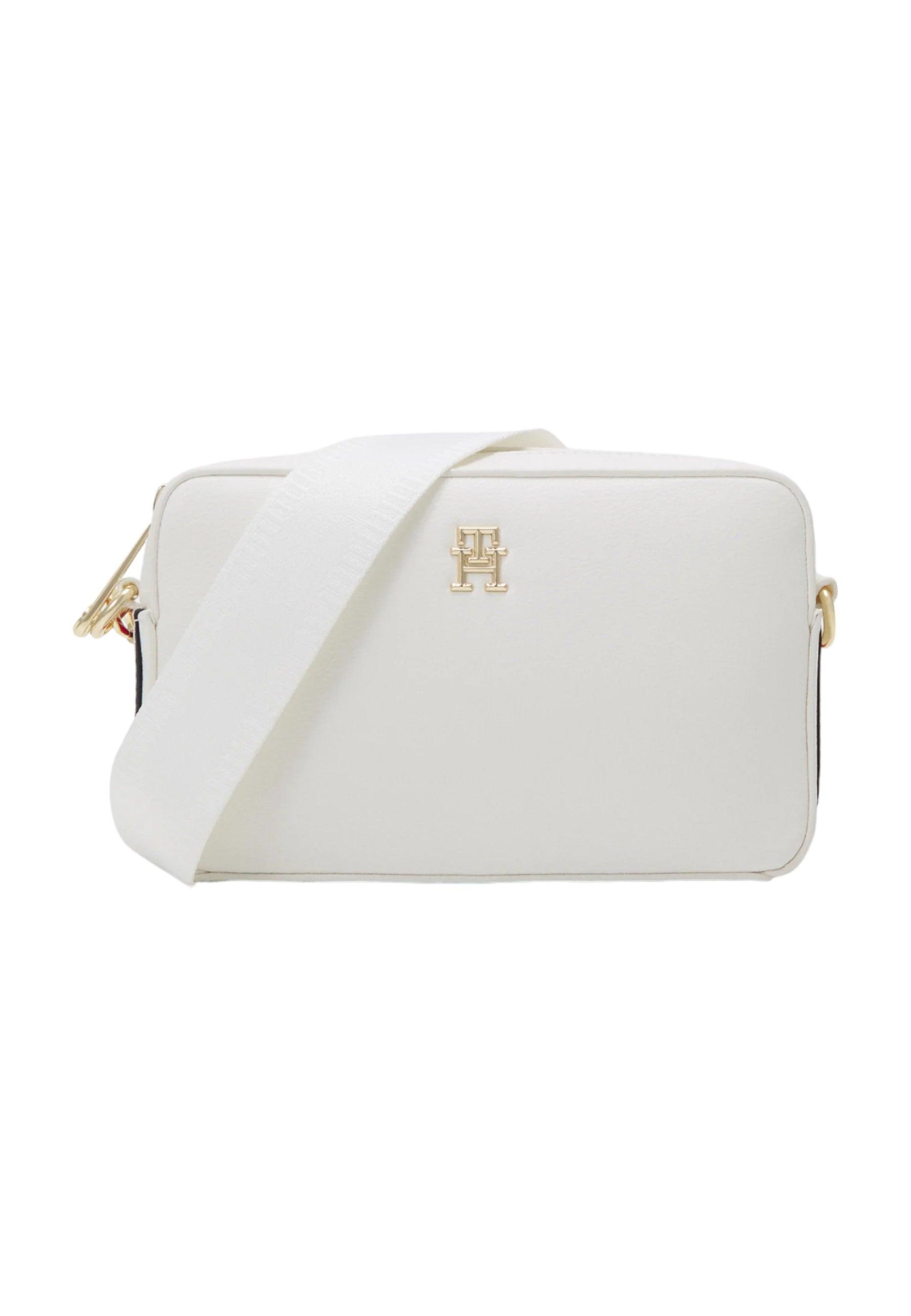 TOMMY HILFIGER Borsa Tracolla Camera Bag Donna White AW0AW15707 - Sandrini Calzature e Abbigliamento