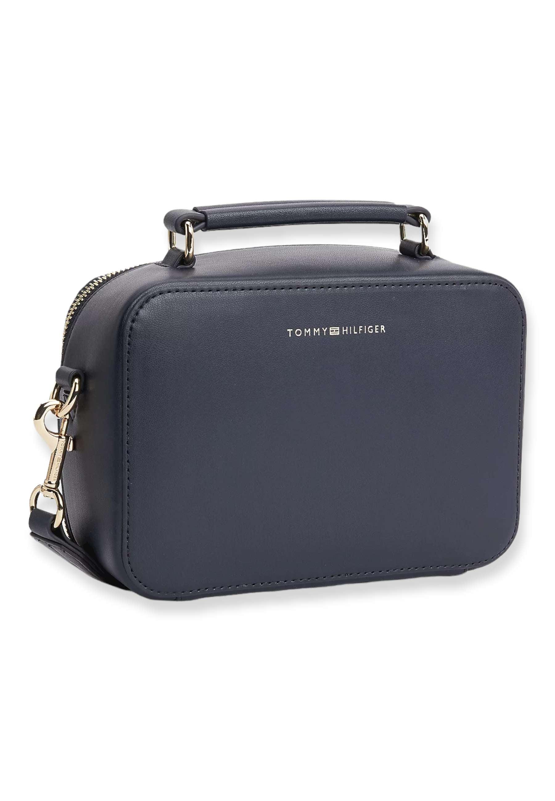 TOMMY HILFIGER Borsa Trunk Donna Blu Navy AW0AW13141 - Sandrini Calzature e Abbigliamento