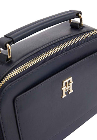TOMMY HILFIGER Borsa Trunk Donna Blu Navy AW0AW13141 - Sandrini Calzature e Abbigliamento