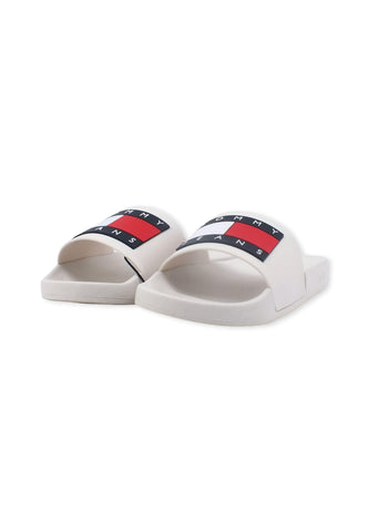 TOMMY HILFIGER Ciabatta Donna Ecru EN0EN02115 - Sandrini Calzature e Abbigliamento