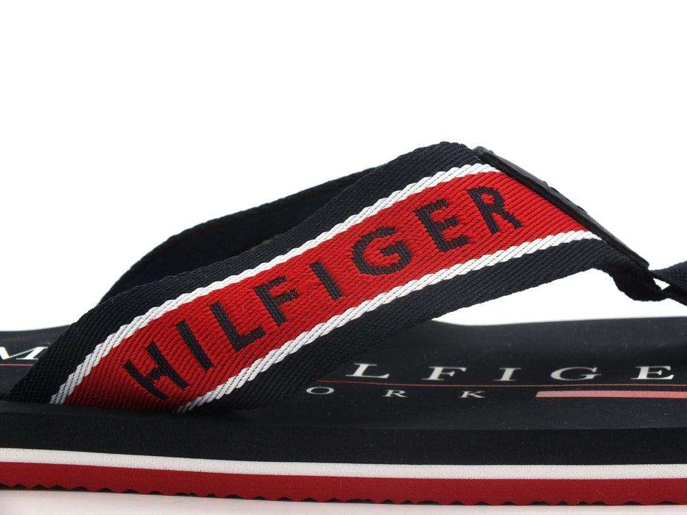 TOMMY HILFIGER Ciabatta Infradito Logo Desert Sky FM0FM03978 - Sandrini Calzature e Abbigliamento