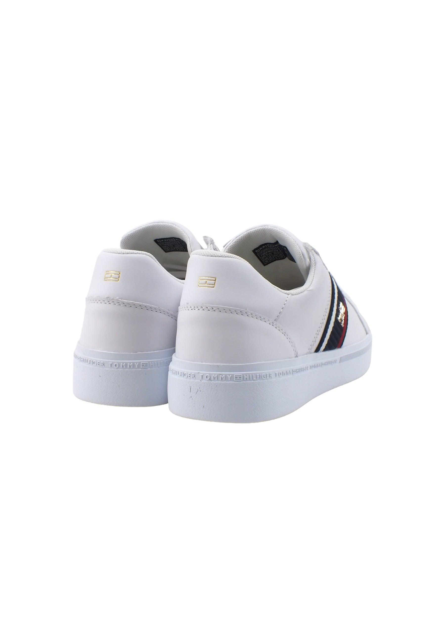 TOMMY HILFIGER Corp Webbing Sneaker Donna White FW0FW07379 - Sandrini Calzature e Abbigliamento