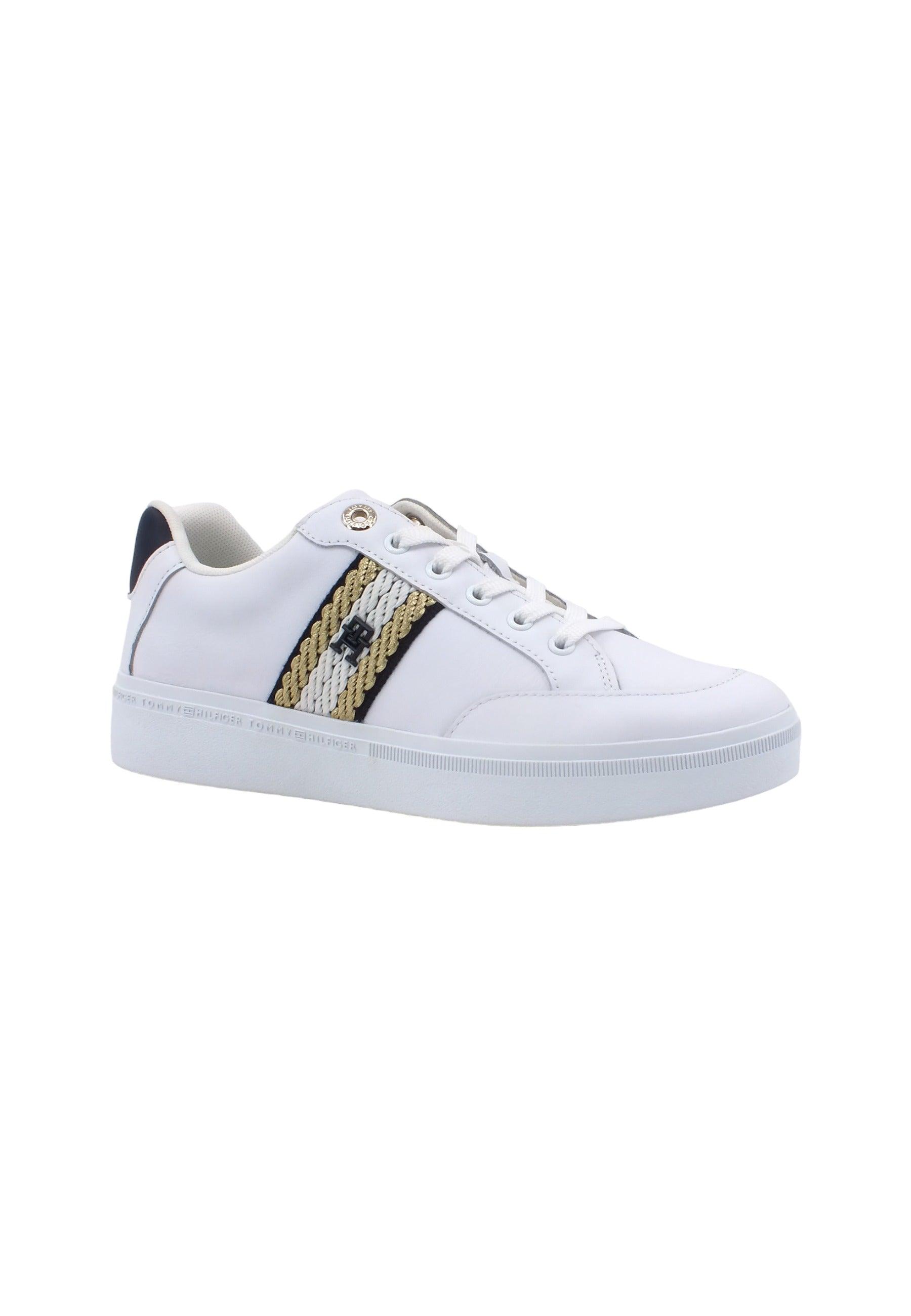 TOMMY HILFIGER Court Sneaker Donna White FW0FW07106 - Sandrini Calzature e Abbigliamento