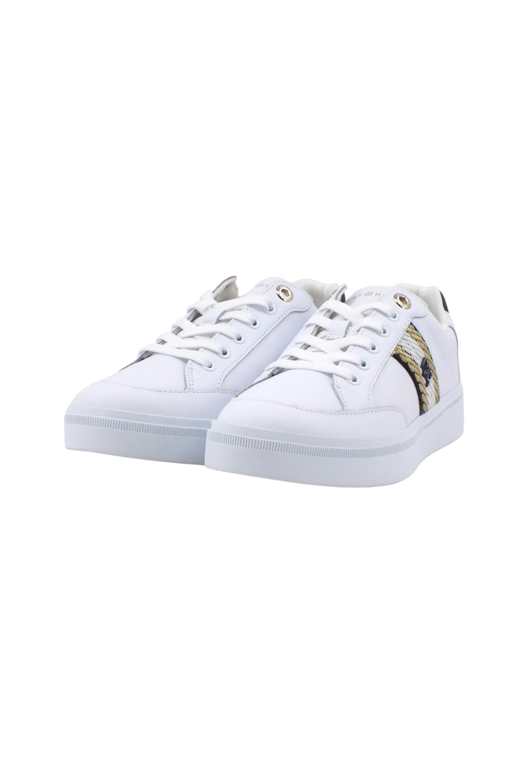 TOMMY HILFIGER Court Sneaker Donna White FW0FW07106 - Sandrini Calzature e Abbigliamento