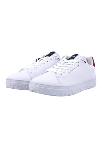 TOMMY HILFIGER Court Thick Cupsole Sneaker Uomo White FM0FM04830 - Sandrini Calzature e Abbigliamento