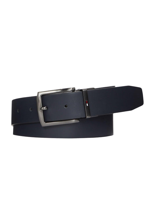 TOMMY HILFIGER Denton 3.5 Cintura Uomo Reversibile Space Blue AM0AM11756 - Sandrini Calzature e Abbigliamento
