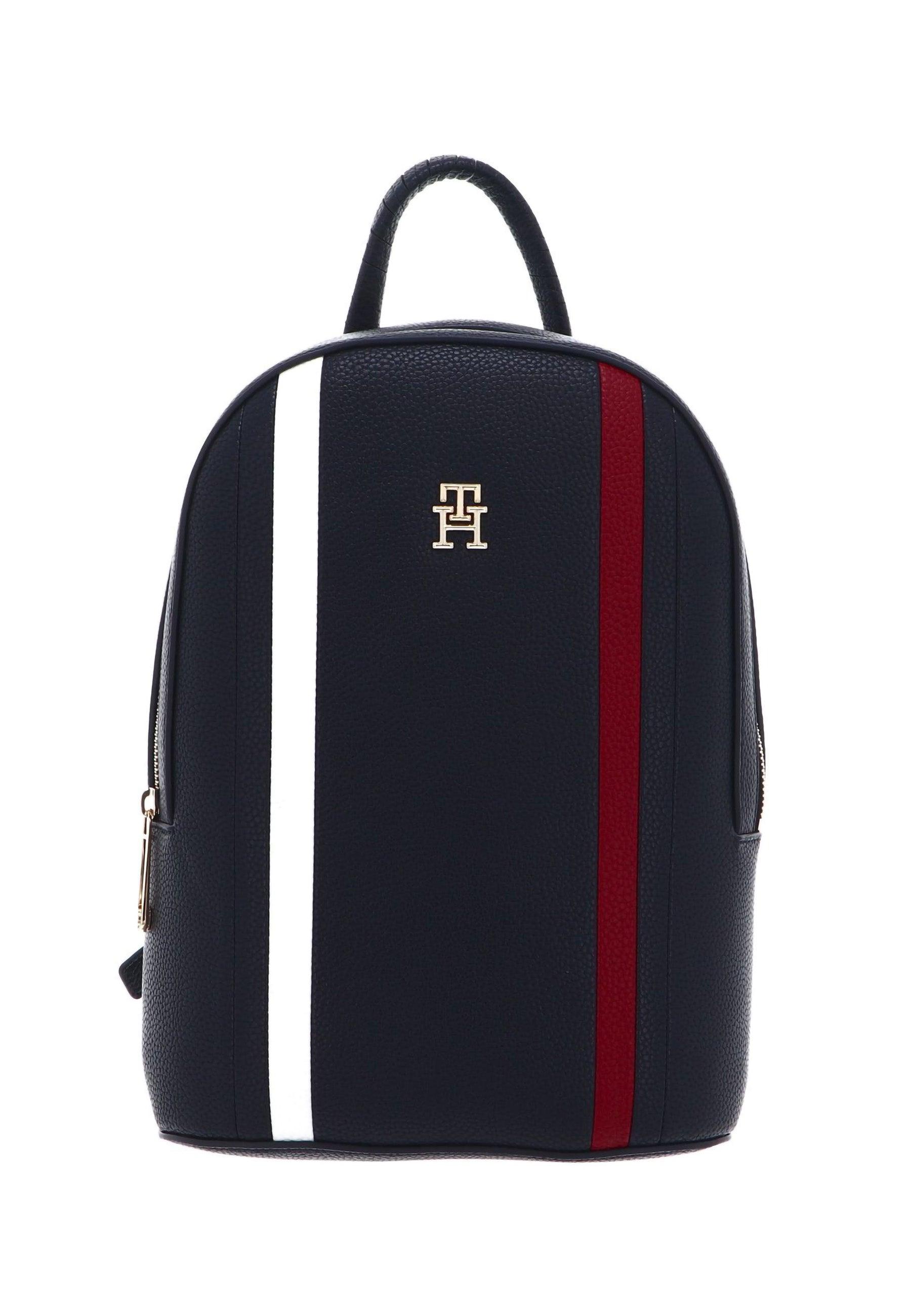 TOMMY HILFIGER Emblem Backpack Zaino Donna Space Blue AW0AW15115 - Sandrini Calzature e Abbigliamento