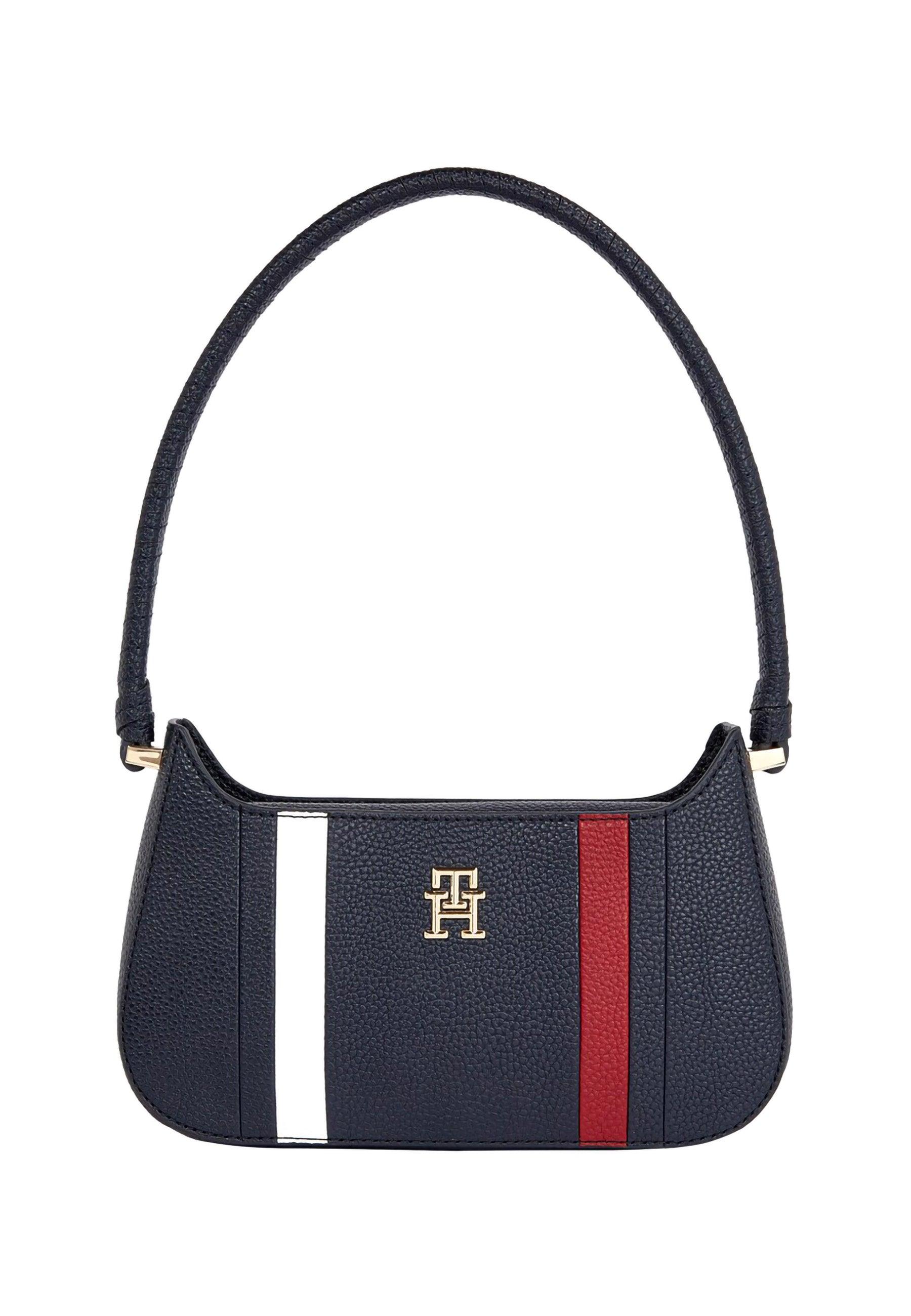 TOMMY HILFIGER Emblem Borsa Shoulder Space Blue AW0AW15114 - Sandrini Calzature e Abbigliamento