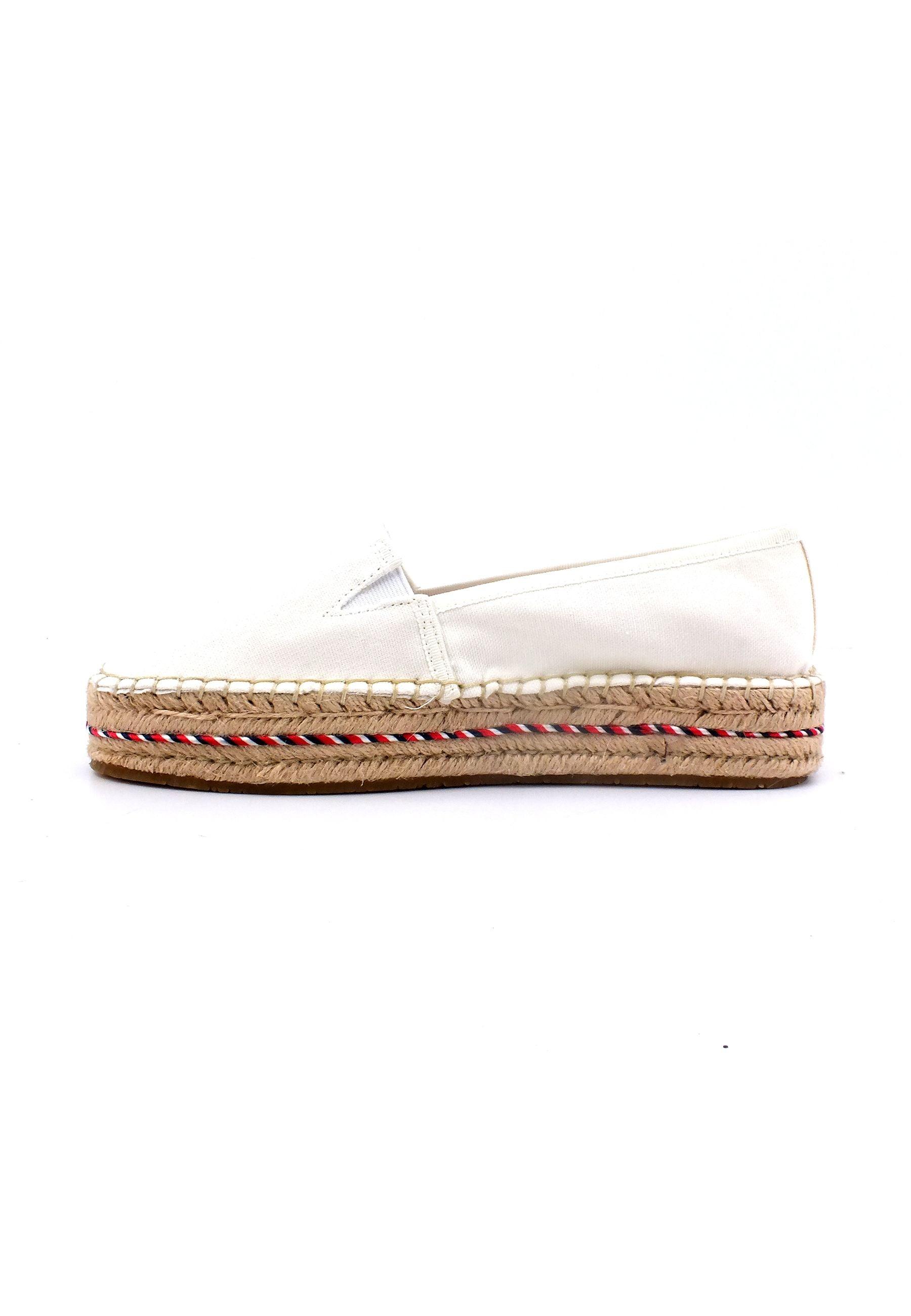 TOMMY HILFIGER Espadrillas Donna Ecru FW0FW07014 - Sandrini Calzature e Abbigliamento
