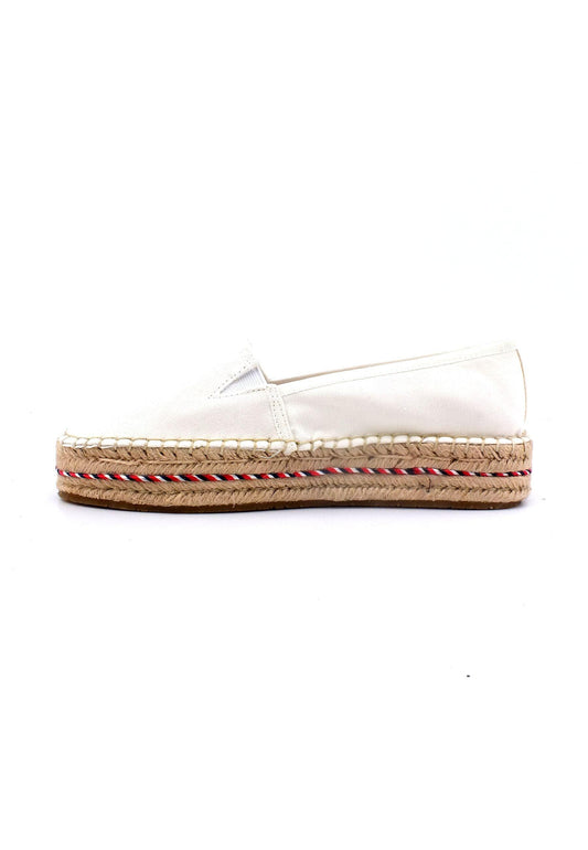 TOMMY HILFIGER Espadrillas Donna Ecru FW0FW07014 - Sandrini Calzature e Abbigliamento