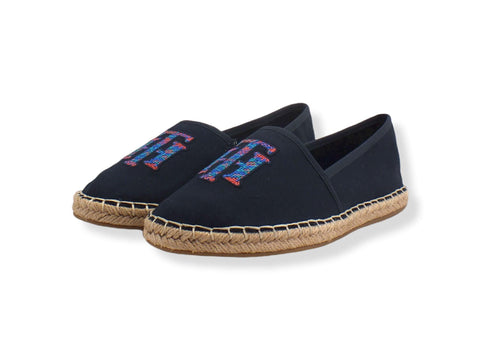 TOMMY HILFIGER Espadrillas Donna Logo Blu FW0FW06158 - Sandrini Calzature e Abbigliamento