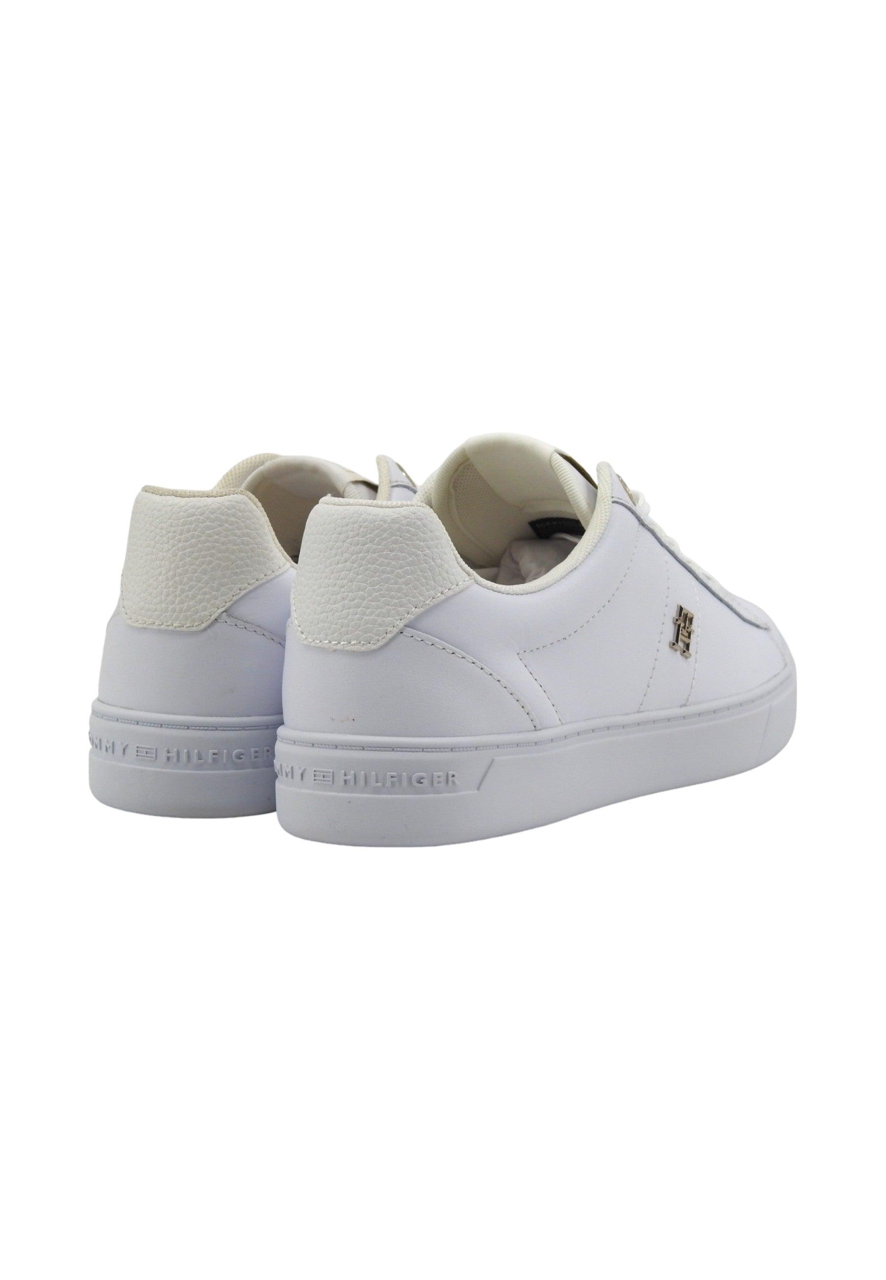 TOMMY HILFIGER Essential Elevated Court Sneaker Donna White FW0FW07685 - Sandrini Calzature e Abbigliamento