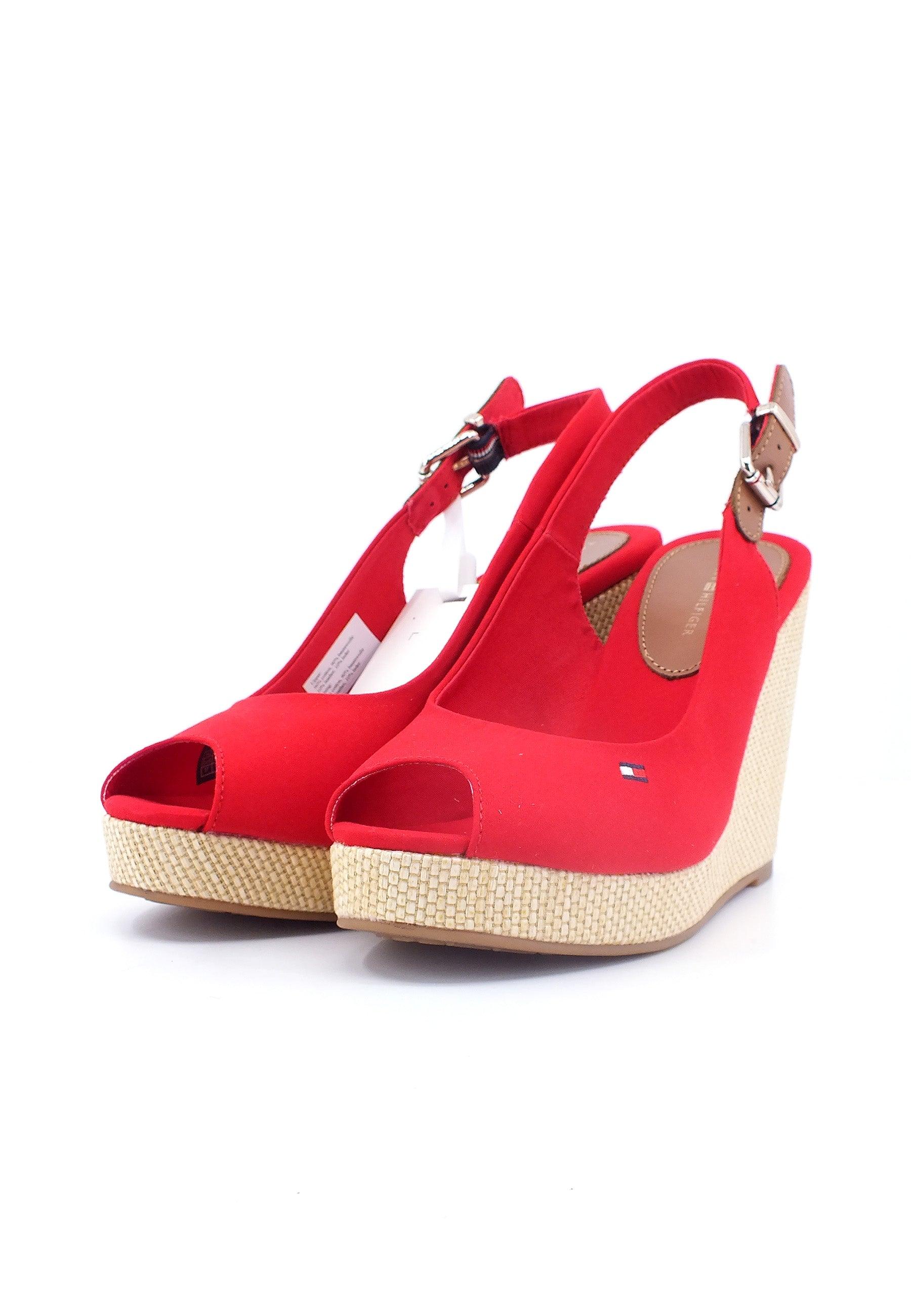 TOMMY HILFIGER Iconic Elena Sandalo Donna Primary Red FW0FW04789 - Sandrini Calzature e Abbigliamento