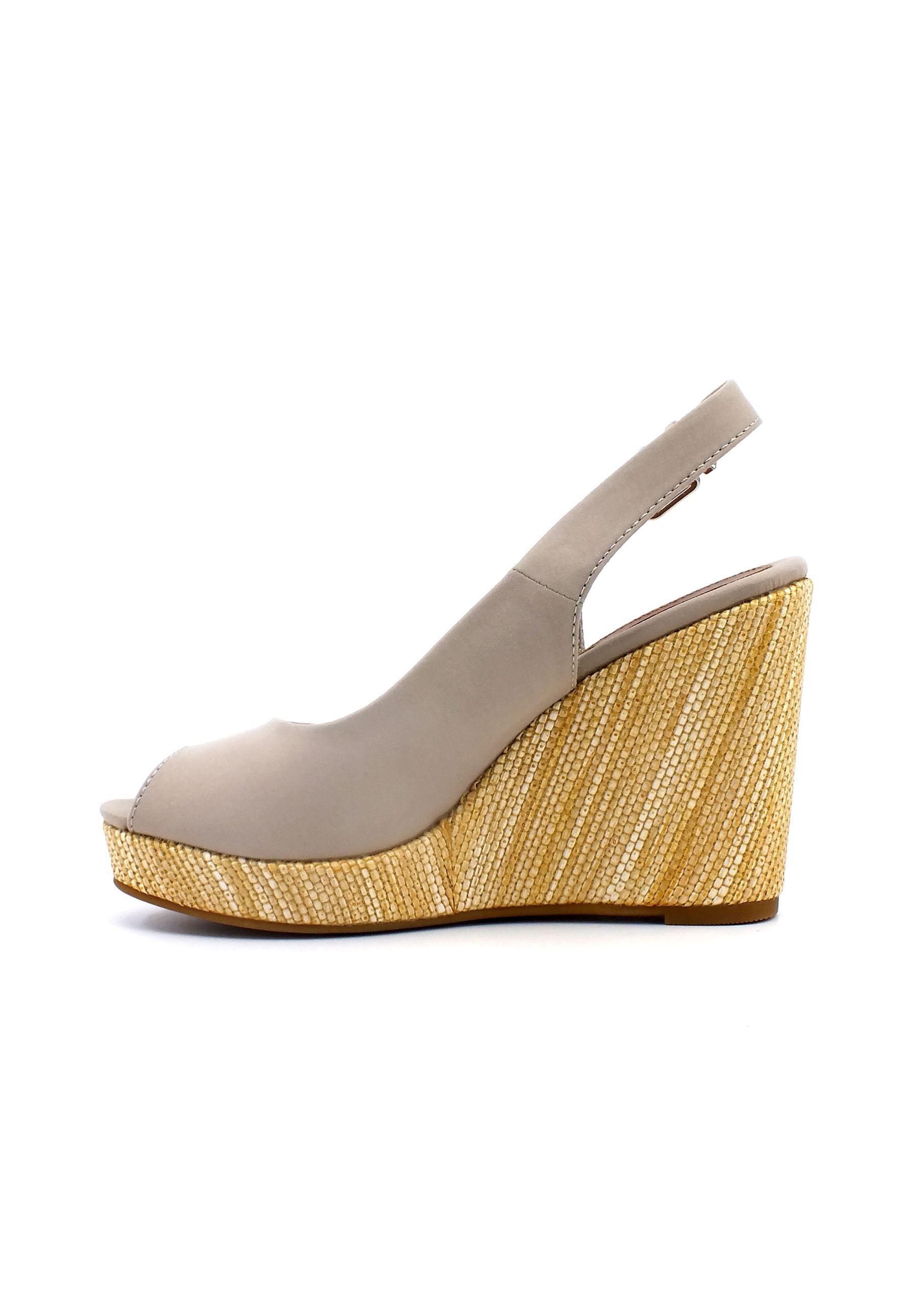 TOMMY HILFIGER Iconic Elena Sandalo Zeppa Donna Stone FW0FW4789 - Sandrini Calzature e Abbigliamento