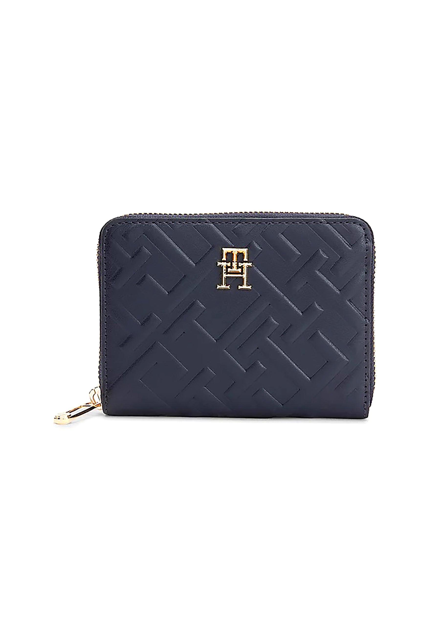 TOMMY HILFIGER Iconic Tommy Portafoglio Monogram Donna Navy AW0AW14342 - Sandrini Calzature e Abbigliamento