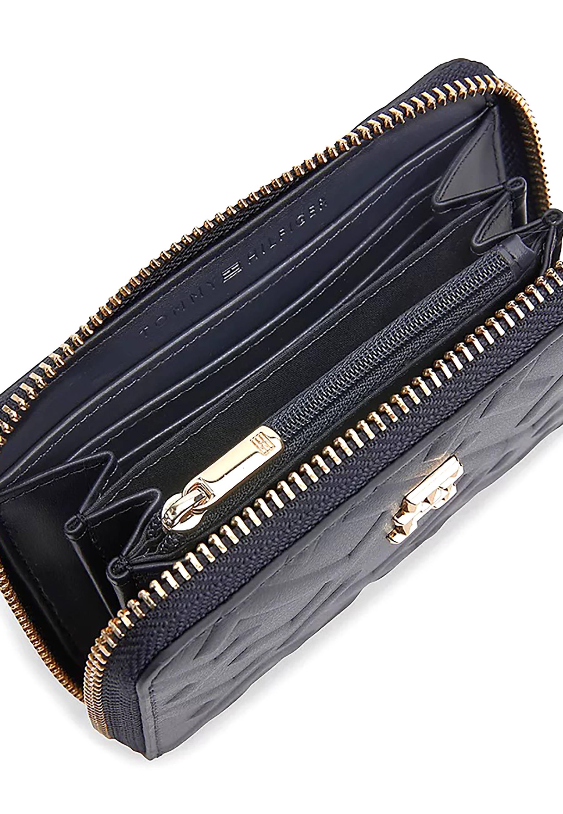 TOMMY HILFIGER Iconic Tommy Portafoglio Monogram Donna Navy AW0AW14342 - Sandrini Calzature e Abbigliamento