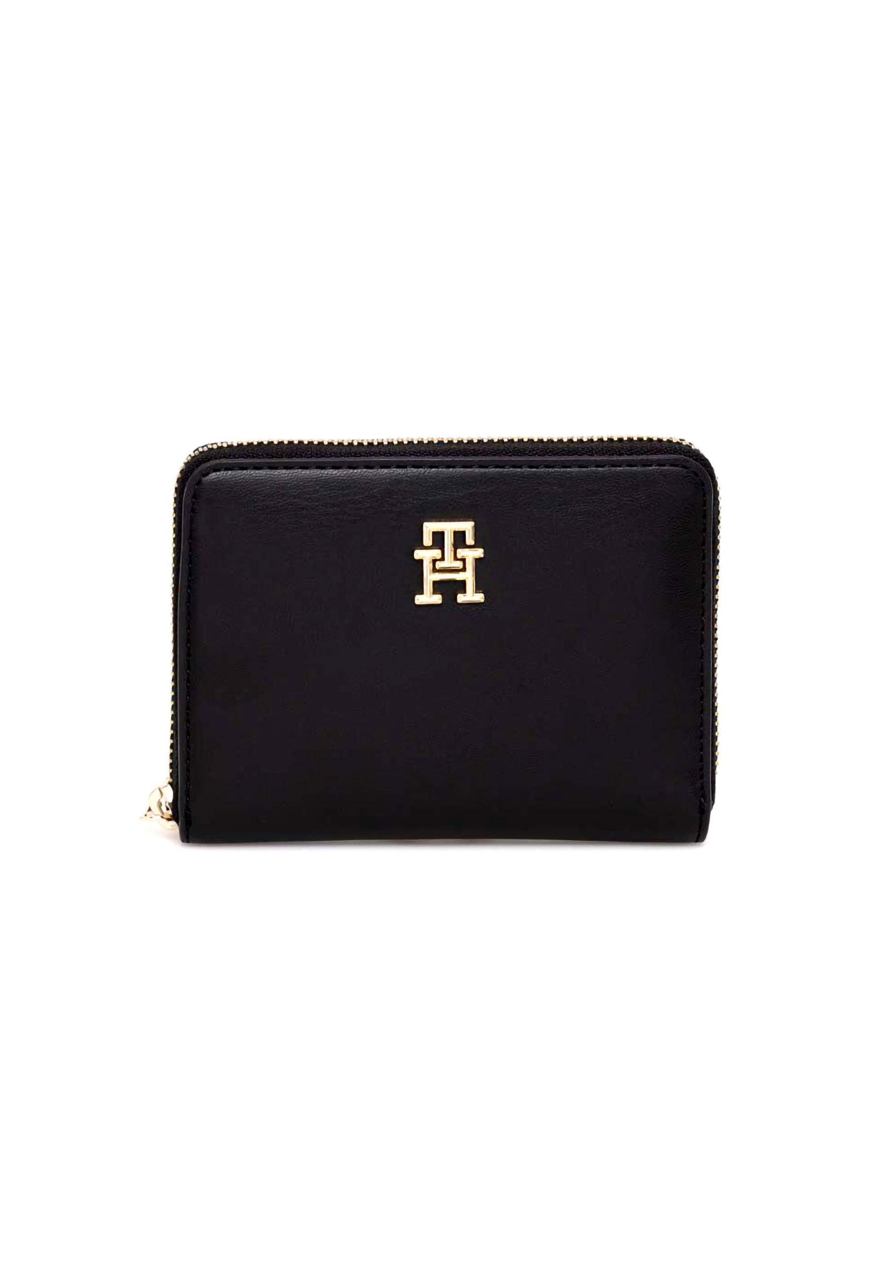 TOMMY HILFIGER Portafoglio Donna Black AW0AW15088 - Sandrini Calzature e Abbigliamento