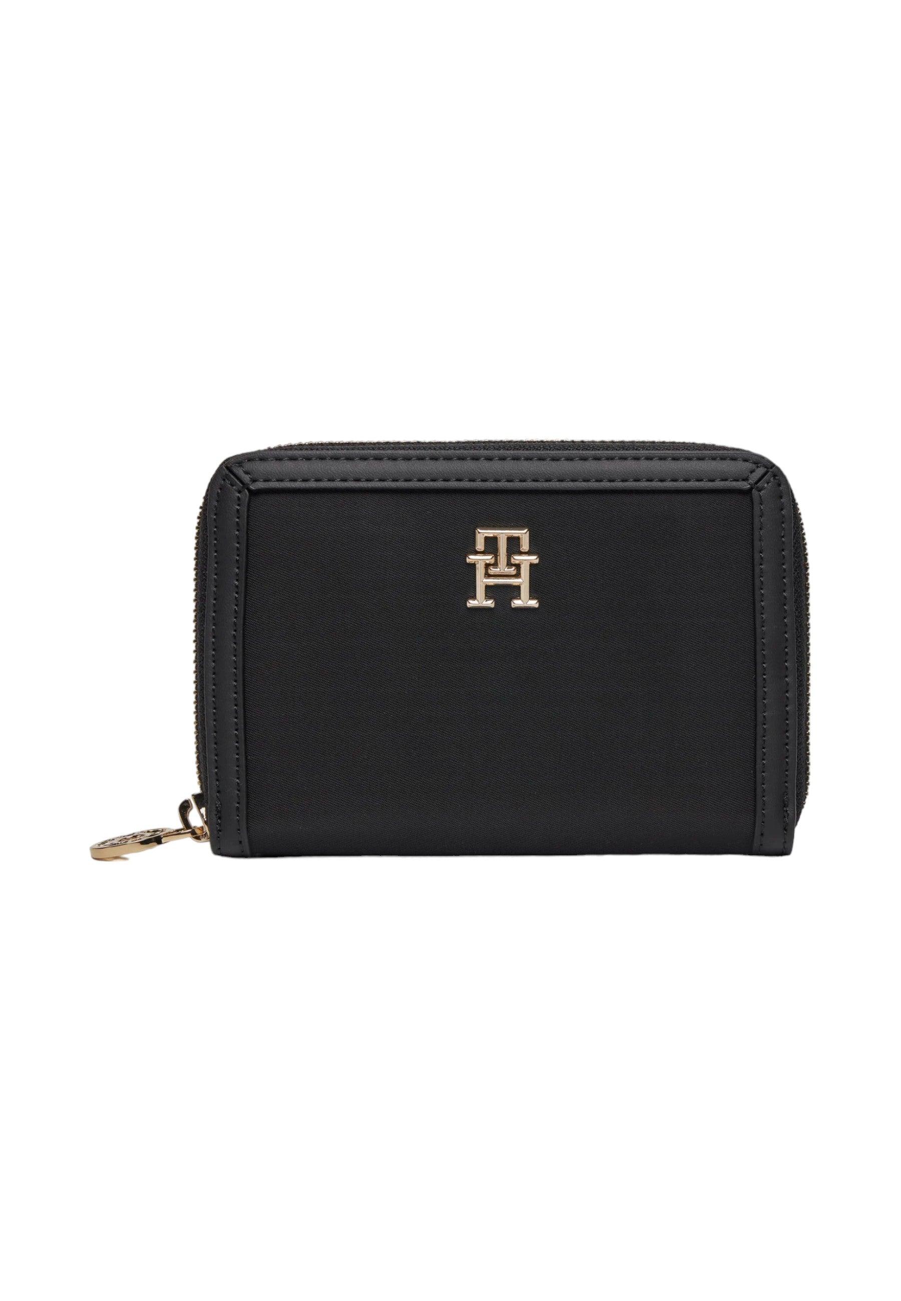 TOMMY HILFIGER Portafoglio Donna Black AW0AW15754 - Sandrini Calzature e Abbigliamento