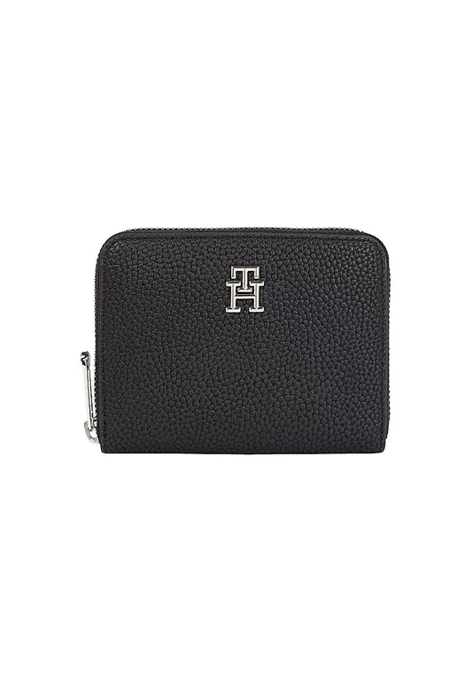 TOMMY HILFIGER Portafoglio Small Zip Donna Black AW0AW14649 - Sandrini Calzature e Abbigliamento