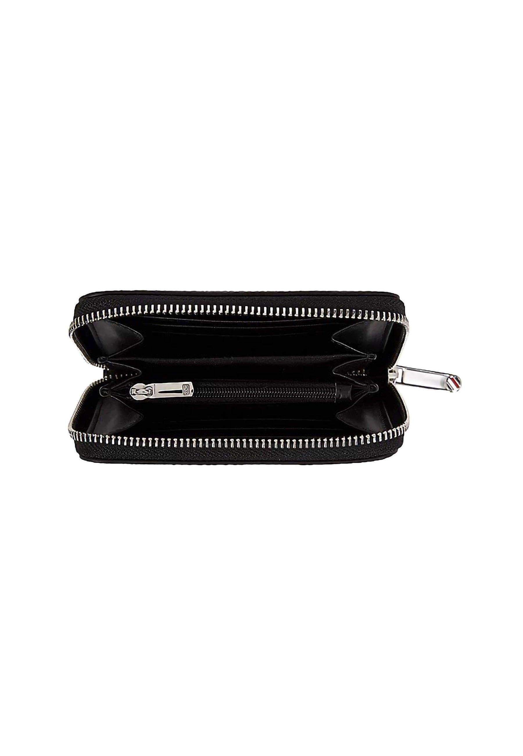 TOMMY HILFIGER Portafoglio Small Zip Donna Black AW0AW14649 - Sandrini Calzature e Abbigliamento
