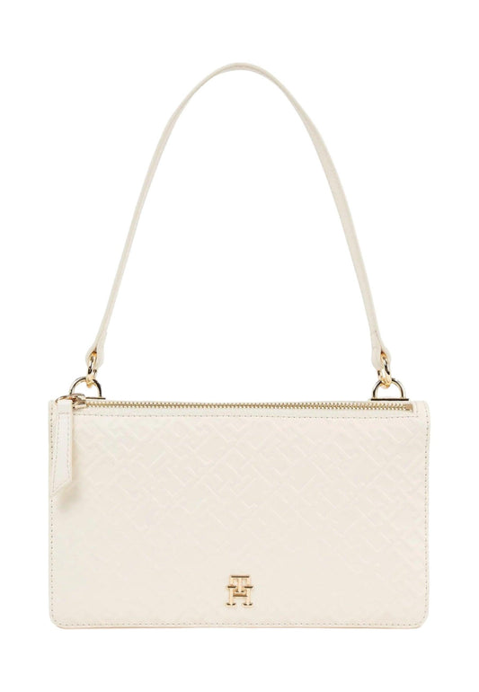 TOMMY HILFIGER Refined Borsa Shoulder Cream AW0AW15975 - Sandrini Calzature e Abbigliamento