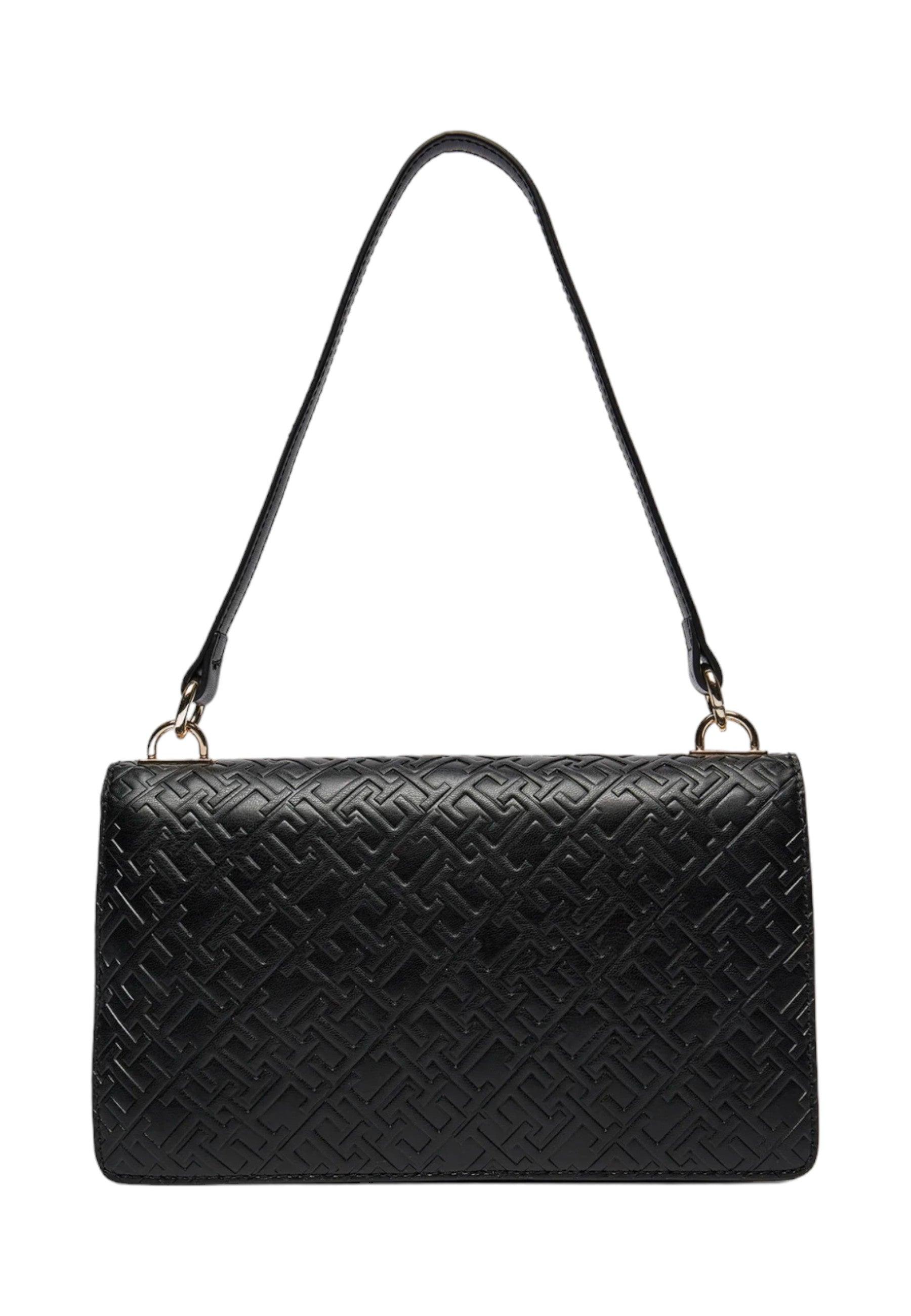 TOMMY HILFIGER Refined Shoulder Borsa Donna Black AW0AW15975 - Sandrini Calzature e Abbigliamento