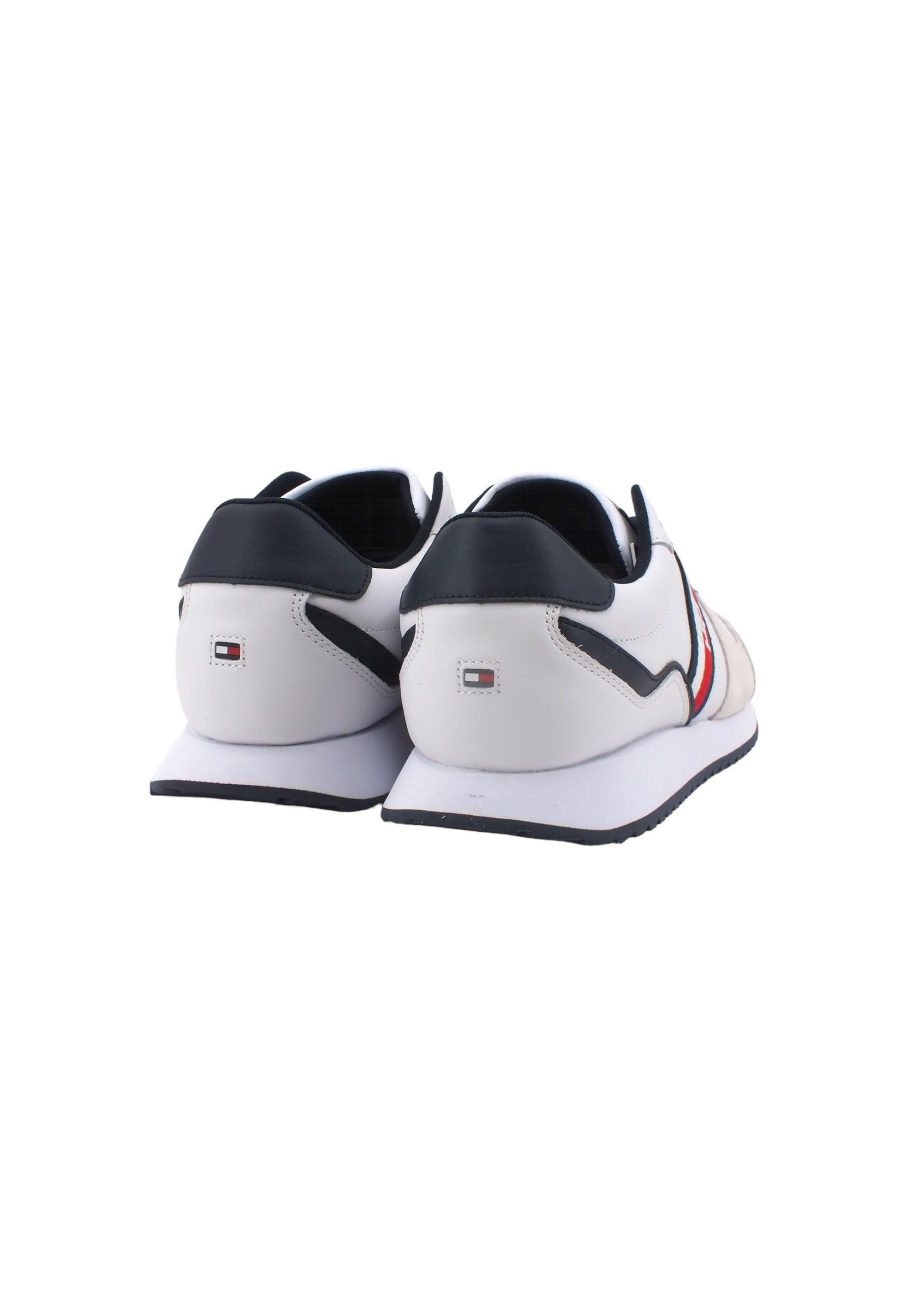 TOMMY HILFIGER Runner Evo Sneaker Uomo White FM0FM04714 - Sandrini Calzature e Abbigliamento