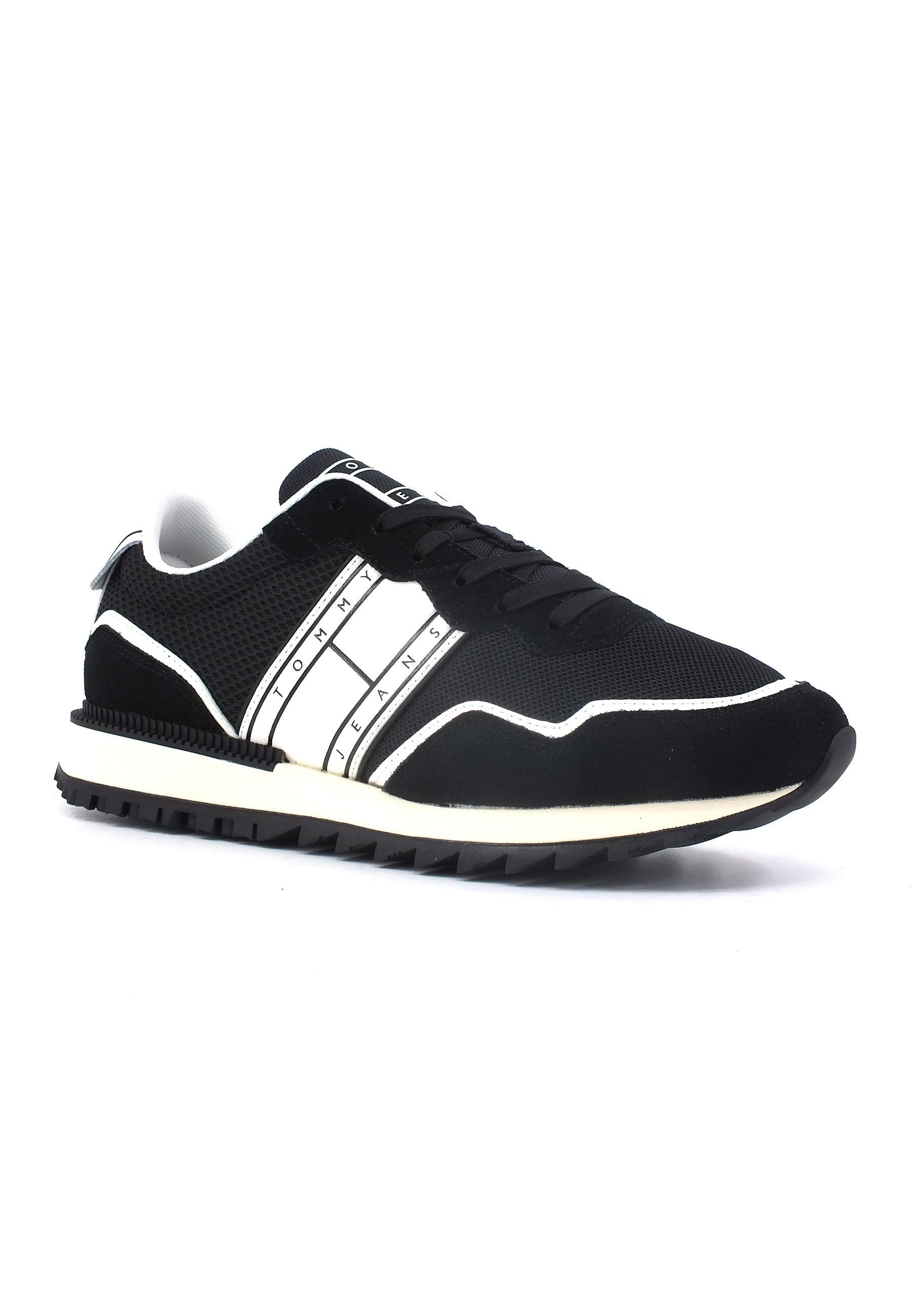 TOMMY HILFIGER Runner Sneaker Uomo Black EM0EM01266 - Sandrini Calzature e Abbigliamento