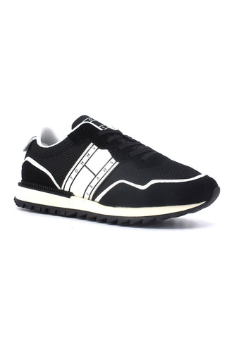 TOMMY HILFIGER Runner Sneaker Uomo Black EM0EM01266 - Sandrini Calzature e Abbigliamento