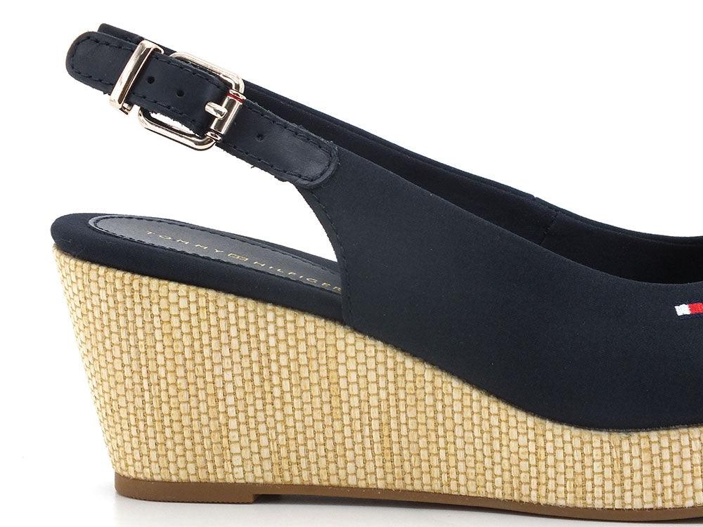 TOMMY HILFIGER Sandalo Zeppa Tessuto Desert Sky FW0FW04788 - Sandrini Calzature e Abbigliamento