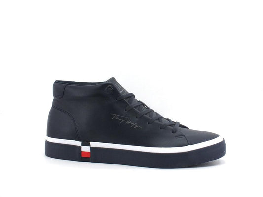 TOMMY HILFIGER Sneaker Mid Logo Desert Sky FM0FM03740 - Sandrini Calzature e Abbigliamento