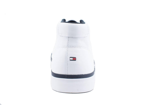 TOMMY HILFIGER Sneaker Mid Logo White FM0FM03740 - Sandrini Calzature e Abbigliamento