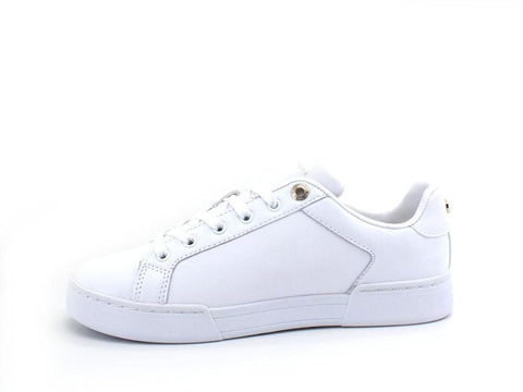 TOMMY HILFIGER Sneaker Monogram Logo Bianco Blu FW0FW06455 - Sandrini Calzature e Abbigliamento