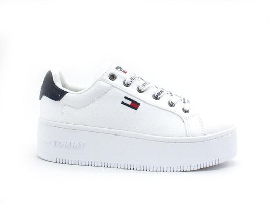 TOMMY HILFIGER Sneaker Platform Logo White EN0EN01358 - Sandrini Calzature e Abbigliamento