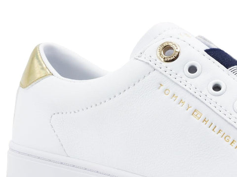TOMMY HILFIGER Sneaker Slip On Elastic Logo White FW0FW05546 - Sandrini Calzature e Abbigliamento