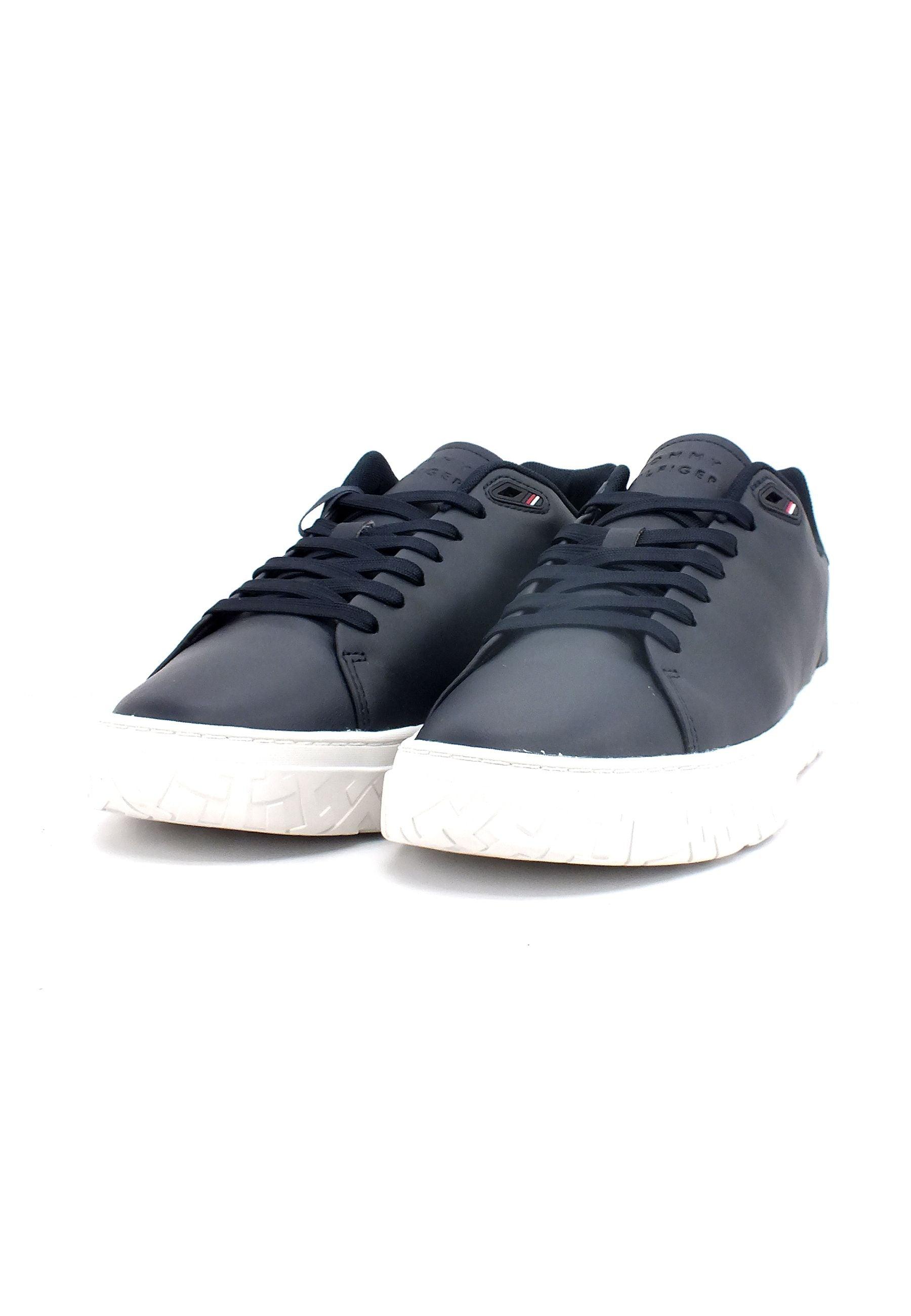 TOMMY HILFIGER Sneaker Uomo Blu Desert Sky FM0FM04355 - Sandrini Calzature e Abbigliamento