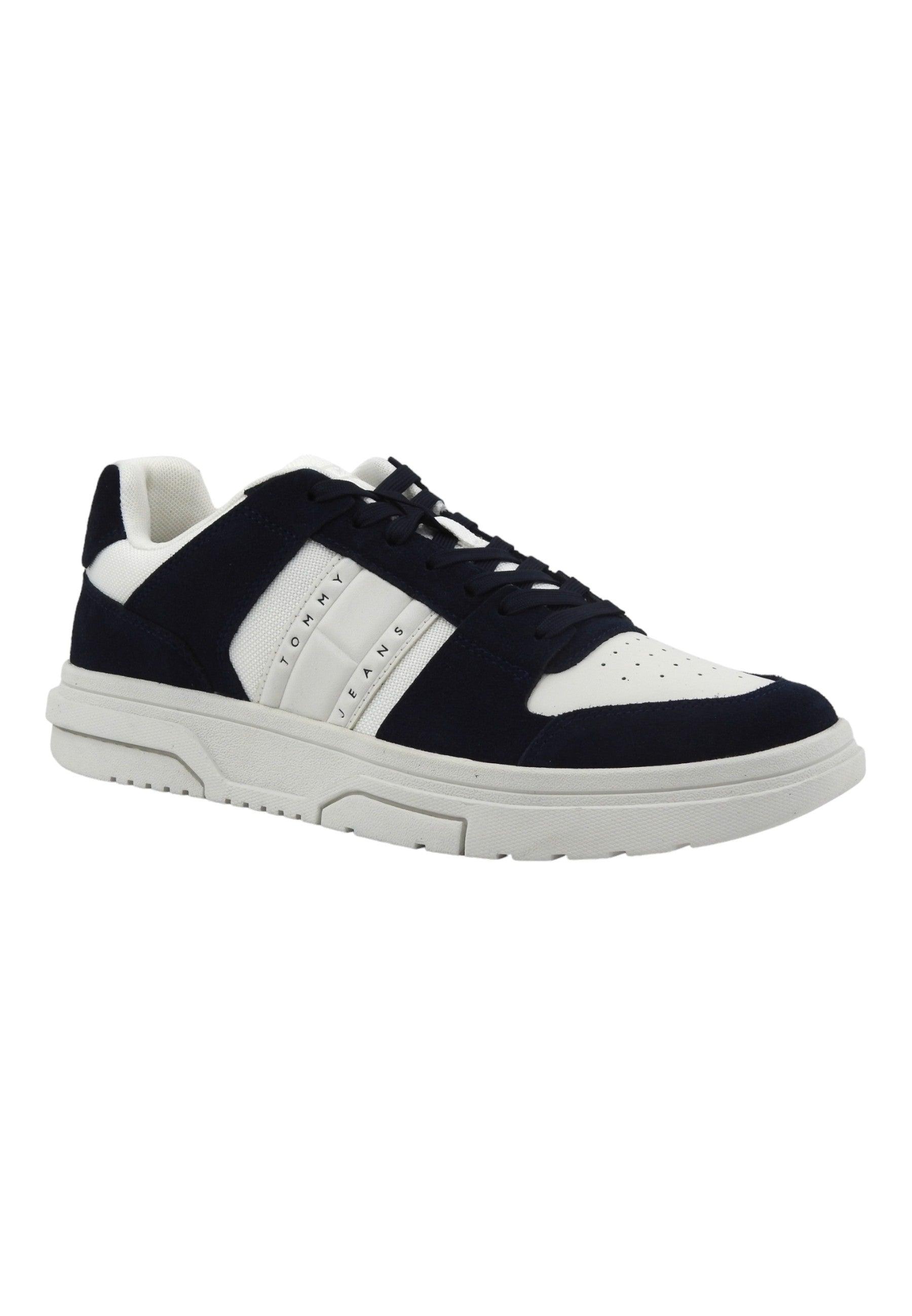 TOMMY HILFIGER Sneaker Uomo Dark Night Navy Bianco EM0EM01371 - Sandrini Calzature e Abbigliamento