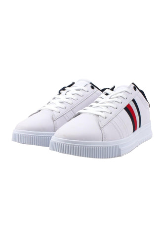 TOMMY HILFIGER Supercup Sneaker Uomo White FM0FM04706 - Sandrini Calzature e Abbigliamento