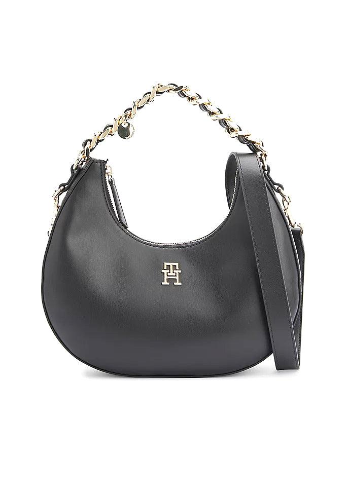 TOMMY HILFIGER Th Chic Borsa Shoulder Black AW0AW14177 - Sandrini Calzature e Abbigliamento