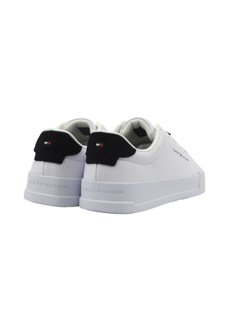 TOMMY HILFIGER TH Court Sneaker Donna White Desert Sky FM0FM04971 - Sandrini Calzature e Abbigliamento