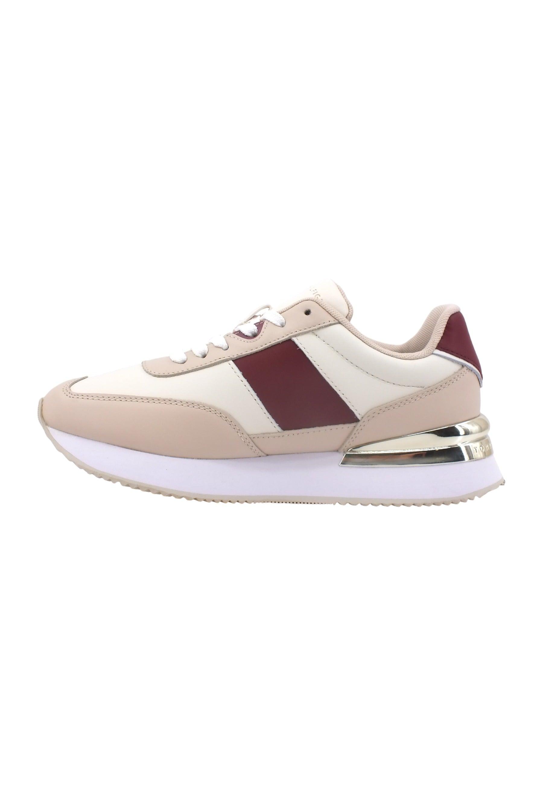 TOMMY HILFIGER Th Elevated Feminine Running Sneaker Donna Ancient White FW0FW07306 - Sandrini Calzature e Abbigliamento