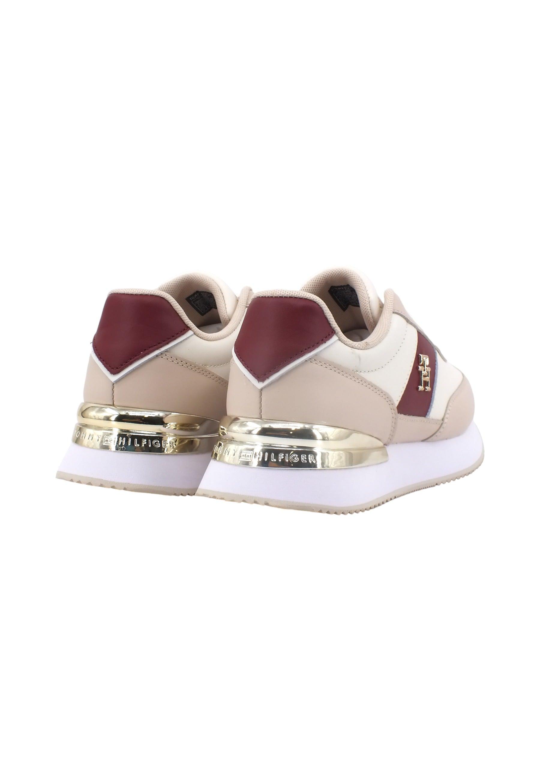 TOMMY HILFIGER Th Elevated Feminine Running Sneaker Donna Ancient White FW0FW07306 - Sandrini Calzature e Abbigliamento