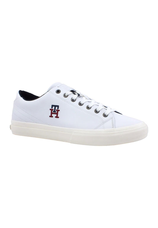 TOMMY HILFIGER Th Hi Vulc Sneaker Uomo White FM0FM04740 - Sandrini Calzature e Abbigliamento