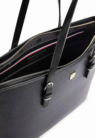 TOMMY HILFIGER Timeless Borsa Tote Donna Nero AW0AW13152 - Sandrini Calzature e Abbigliamento