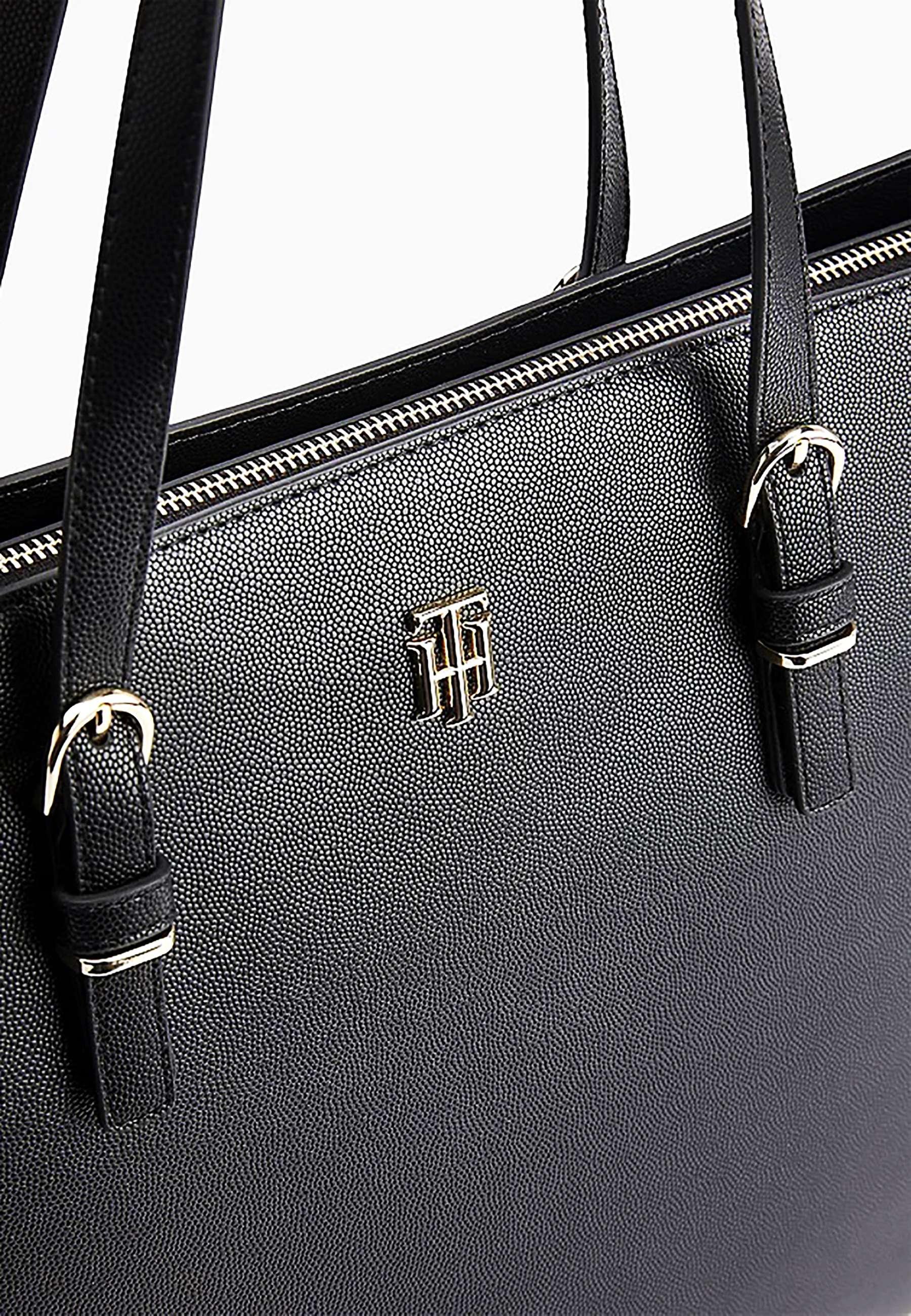 TOMMY HILFIGER Timeless Borsa Tote Donna Nero AW0AW13152 - Sandrini Calzature e Abbigliamento