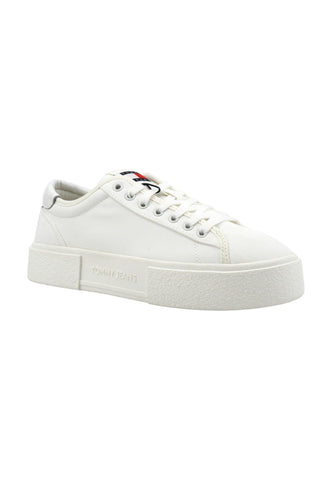 TOMMY HILFIGER TJM Sneaker Donna Ecru Bianco EN0EN02480 - Sandrini Calzature e Abbigliamento