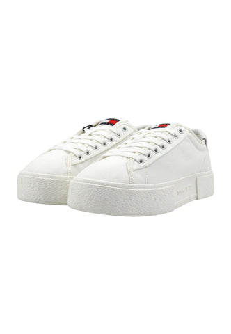 TOMMY HILFIGER TJM Sneaker Donna Ecru Bianco EN0EN02480 - Sandrini Calzature e Abbigliamento