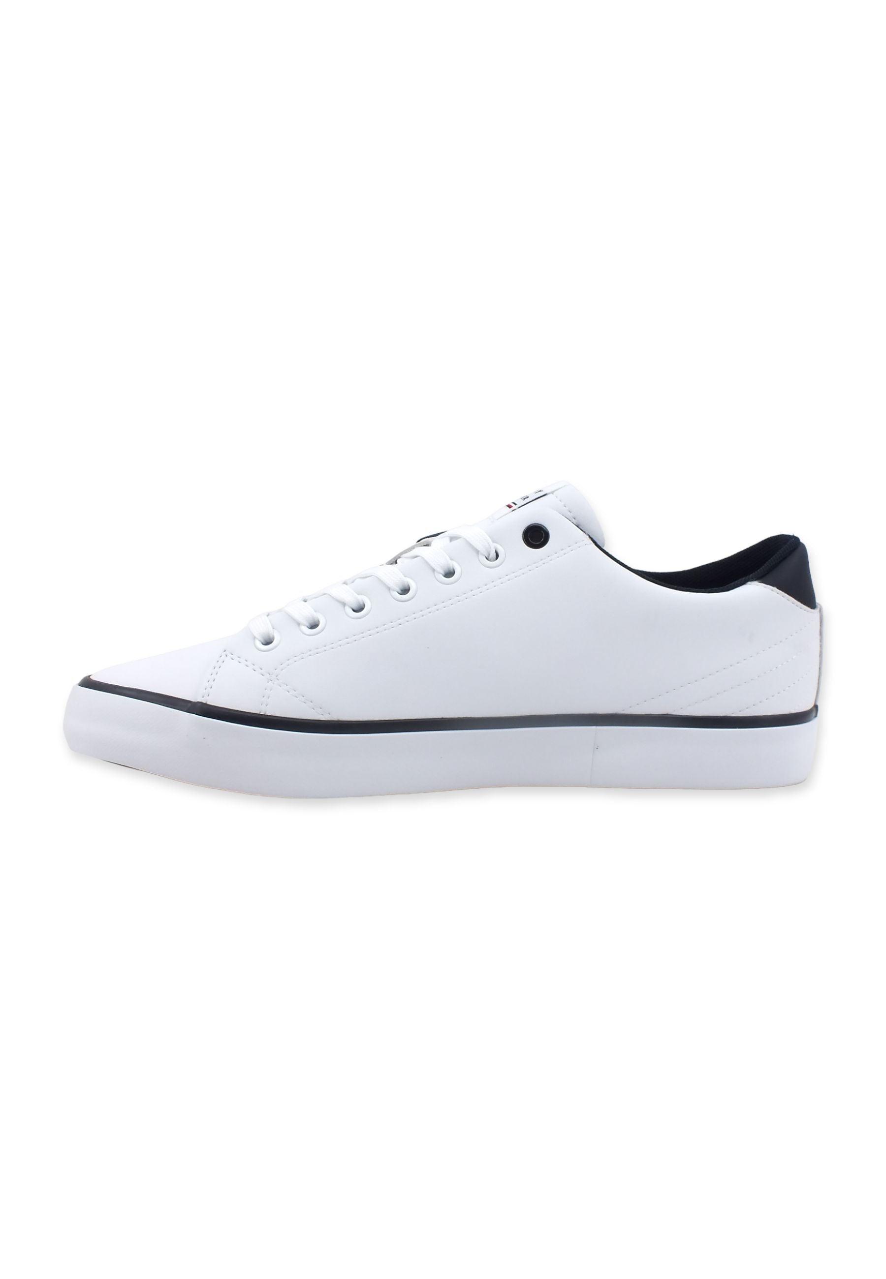 TOMMY HILFIGER Vulc Core Sneaker Uomo White FM0FM04731 - Sandrini Calzature e Abbigliamento