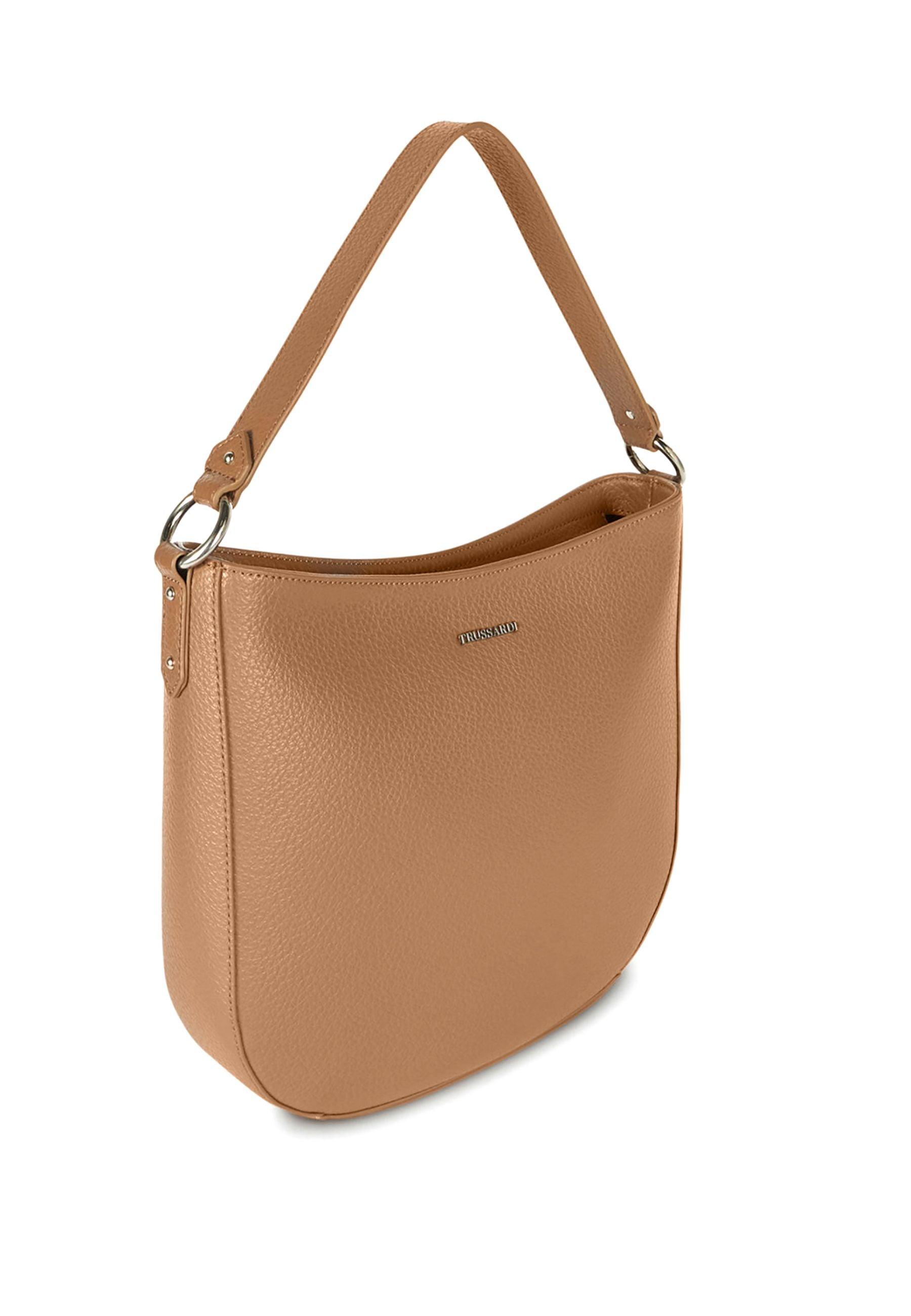 TRUSSARDI New Lisbona Borsa Hobo Marrone Beaver 75B01425 - Sandrini Calzature e Abbigliamento